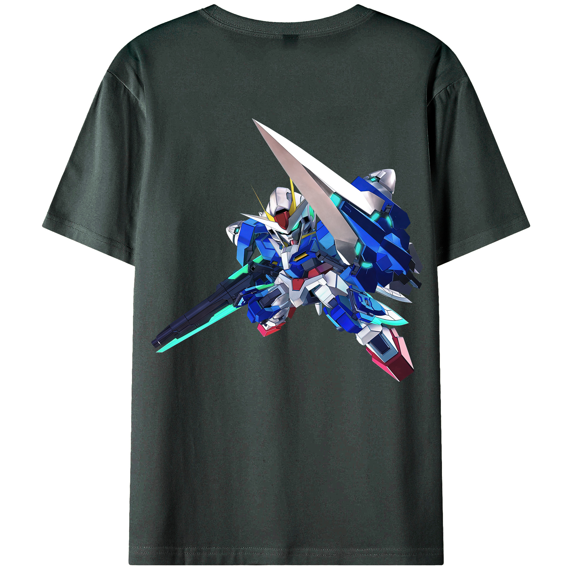 （画像用） 機動戦士ガンダム Mobile Suit Gundam 綿100％ メンズ半袖Tシャツ（バックプリント） 通気性